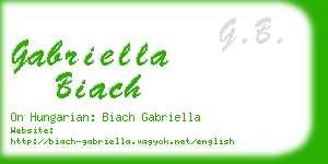 gabriella biach business card